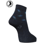 Socks - Woollen Mens Printed Multicolor Mid Length Socks ( Pack of 3 ) - Multicolor