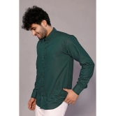 Anand Cotton Blend Regular Fit Solids Full Sleeves Mens Casual Shirt - Green ( Pack of 1 ) - None