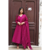 Burgundy Anarkali-M