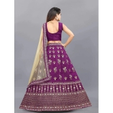 A TO Z CART Purple Silk Girls Lehenga Choli Set ( Pack of 1 ) - None