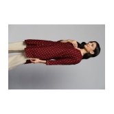 HIGHLIGHT FASHION EXPORT - Maroon Rayon Women''s Straight Kurti ( Pack of 1 ) - None