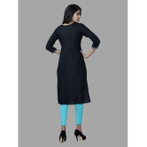 HAYA - Black Rayon Women''s A-line Kurti ( Pack of 1 ) - None