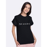 Bewakoof - 100% Cotton Regular Black Women's T-Shirt ( Pack of 1 ) - None