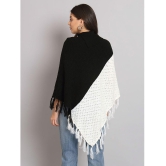 eWools.in Woollen Round Neck Women''s Ponchos & Capes - Black ( ) - None