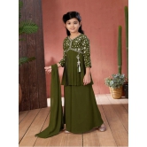 Aarika Green Georgette Girls Suit Sets ( Pack of 1 ) - None