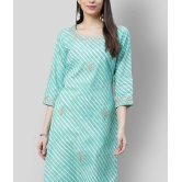 Divena - Green Cotton Womens Straight Kurti - 5XL