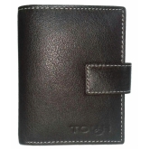 Tough Button Brown Card Holder - Brown