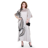 Beige Wavy Kaftan Dress