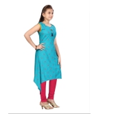 Aarika Turquoise Cotton Girls Kurti Legging Set ( Pack of 1 ) - None