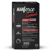 MANFORCE Cocktail Condoms with Dotted-Rings Strawberry & Vanilla Flavoured- 10 Pieces x Pack of 3 Condom (Set of 3 30 Sheets)