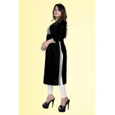 haya fashion - Black Rayon Women's Straight Kurti ( Pack of 1 ) - None