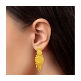 LUV FASHION Golden Chandelier Earrings ( Pack of 1 ) - Golden