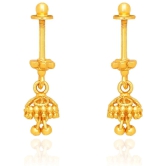 LUV FASHION Gold Danglers Earrings ( Pack of 2 ) - Gold