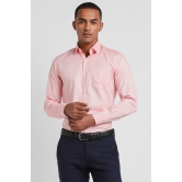 Men Pink Slim Fit Formal Full Sleeves Formal Shirt