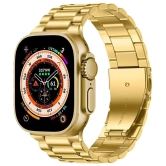 VEhop Ultra Watch with BT Calling, HD Display Gold Smart Watch