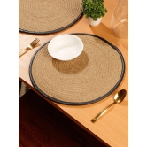 Round Jute Mats-Tan / Set of 4