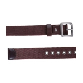 Zacharias - Brown Canvas Mens Casual Belt ( Pack of 1 ) - None