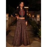 Juniper Black Embroidered Skirt Top Set - None