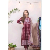 Anarkali Printed Anarkali Kurta, Bottom & Dupatta Set