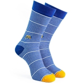 Man Arden Greece Edition Designer Socks, Casual, Office, Egyptian Premium Cotton Quality, 1 Pair - Blue