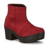 Ishransh - Red Women''s Ankle Length Boots - None