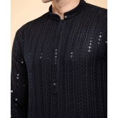 Black Sequin Embroidery Chikankari Kurta