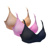 Tkeshto Cotton Everyday Bra - Multi Color Pack of 3 - 36