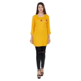 HIGHLIGHT FASHION EXPORT - Yellow Rayon Womens Straight Kurti - XXL