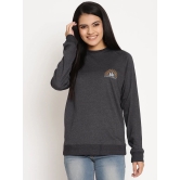 Women Wanderer Black Solid Sweatshirt-XXL