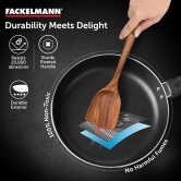 FACKELMANN Quartz Nonstick Fry Pan 18Cm | Greblon German Technology | Non-Toxic PFOA & BPA-Free | Induction Base - All Stoves | Anti-Scratch, Cool Handle, Even Heating