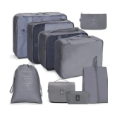 House Of Quirk Grey Travel Luggage Organizers With Laundry Bag - Grey