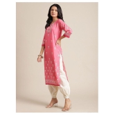 KSUT Pink Viscose Straight Kurti - Single - M