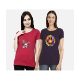 CHOZI - Multi Color Cotton Regular Fit Womens T-Shirt ( Pack of 2 ) - None