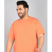 XFOX Cotton Blend Regular Fit Solid Half Sleeves Mens T-Shirt - Coral ( Pack of 1 ) - None