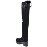 Shoetopia Black Womens Knee Length Boots - None