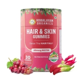 Himalayan Organics Hair & Skin Gummies 40 mcg Biotin For Hair Growth & Glowing Skin (30 Gummies)