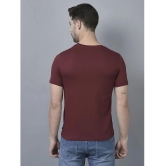 Dollar Cotton Blend Regular Fit Printed Half Sleeves Mens T-Shirt - Maroon ( Pack of 1 ) - None