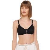 Sona WomenS M1020 Non Padded Soft Fabric Everyday T-Shirt Bra-30 / B / Black