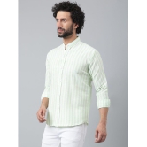 KLOSET By RIAG 100% Cotton Regular Fit Striped Full Sleeves Men's Casual Shirt - Green ( Pack of 1 ) - None