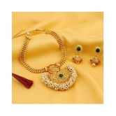 Sukkhi Alloy Golden Collar Traditional 18kt Gold Plated Necklaces Set - Golden