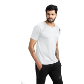 Solid Men Round Neck with Cool Rush Technology Men Solid Round Neck Polyester White T-Shirt