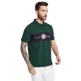 Octave Men Typography Colourblocked Polo Collar Applique T-Shirt