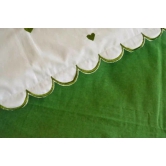 Little Hearts Green Cotton Bedsheet