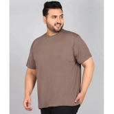 XFOX Cotton Blend Regular Fit Solid Half Sleeves Mens T-Shirt - Brown ( Pack of 1 ) - None