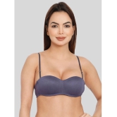 ILRASO Pack of 1 Polyester Lightly Padded Womens Balconette Bra ( Blue ) - None