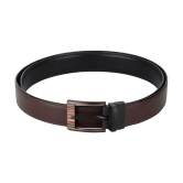 Zacharias - Brown Leather Men's Reversible Belt ( Pack of 1 ) - None