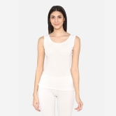 Vami Sleeve- less Thermal Top For Women in Off- White  Color M