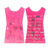 ShopAis Pink New-Dress Shape double sided -Jewellery Organizer