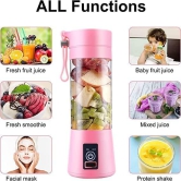 Portable USB Juicer Electric USB Juice Maker Mixer Bottle Blender Grinder Mixer,6 Blades Rechargeable Bottle, Shake Fruit & Vegetable, Juice Blender, Grinder(multi) (SMALL)