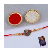 Silver Shine - Red Religious Rakhi ( Pack of 4 ) - None